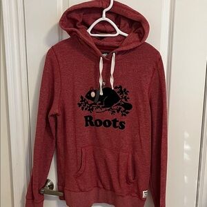 Roots Maroon Hoodie with Black Logo size S